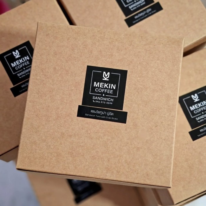 Mekin Snack Box packaging with brand label, ready for corporate events